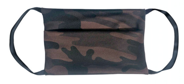 Mask Pack 3 - 2 pack - Adult - Solid Black & Brown Camo